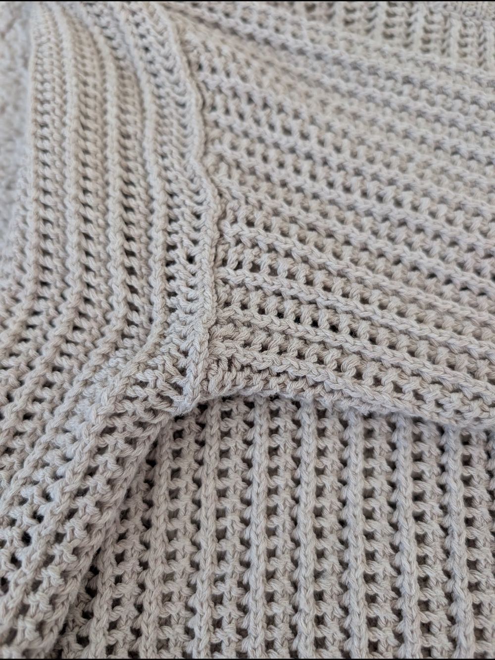 Theory Arshan Open Knit Pullover Women's Sweater in Oatmeal Size Large - Picture 10 of 10